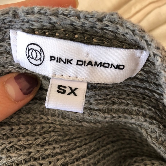 LF Pink Diamond XS grey twist back sweater - Picture 4 of 4